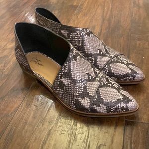 Snake print flats